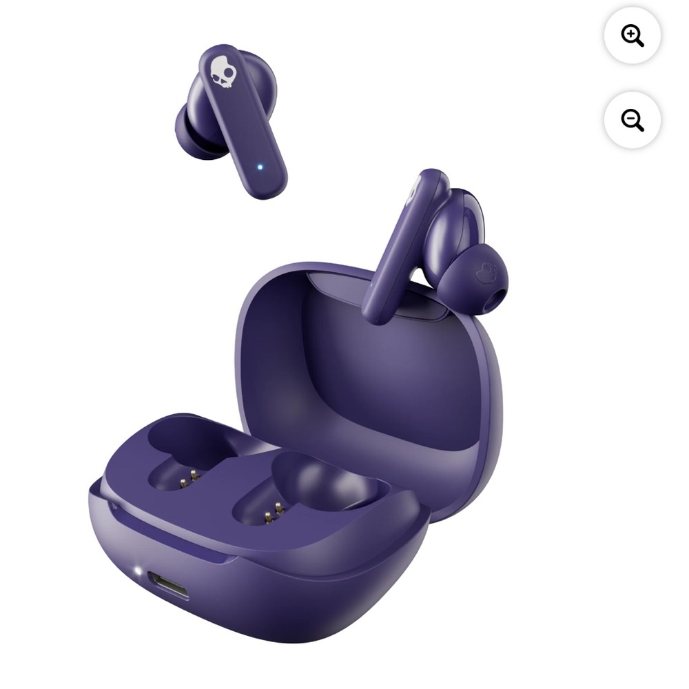 Skullcandy Smokin’ Buds Wireless Earbuds Bluetooth Headphones 20hrBat- Purple